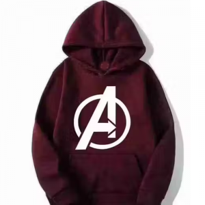 Men's Long sleeve Printed Sweatshirt Hoodie Round Neck Pullover Fitted Fleece fabric