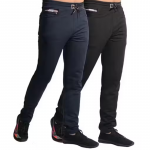 Men's Black & Blue Slim Fit Strechable Lycra COMBO Trackpants For Regular Use (pack of 2)