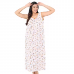 Shararat Women's Cotton Sleeveless Nighty/Sleeveless Night Gown