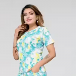 Women’s Printed Cotton Night Suit Set | Soft T-Shirt & Pyjama with Pockets