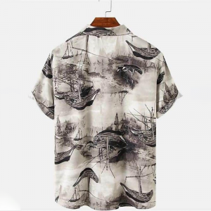 Bought First Men Multicolor Printed Cotton Blend Casual Shirt