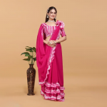 Ruffle saree