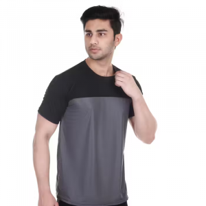 Men's Regular Solid Fit T-Shirt Haf Sleeves Polyester Round Neck T-Shirt