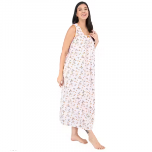 Shararat Women's Cotton Sleeveless Nighty/Sleeveless Night Gown