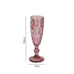 Mauve Set Of 6 Textured Crystal Champagne Juice Glass 150 ml Each