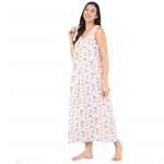Shararat Women's Cotton Sleeveless Nighty/Sleeveless Night Gown