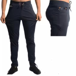 Men's Black & Blue Slim Fit Strechable Lycra COMBO Trackpants For Regular Use (pack of 2)